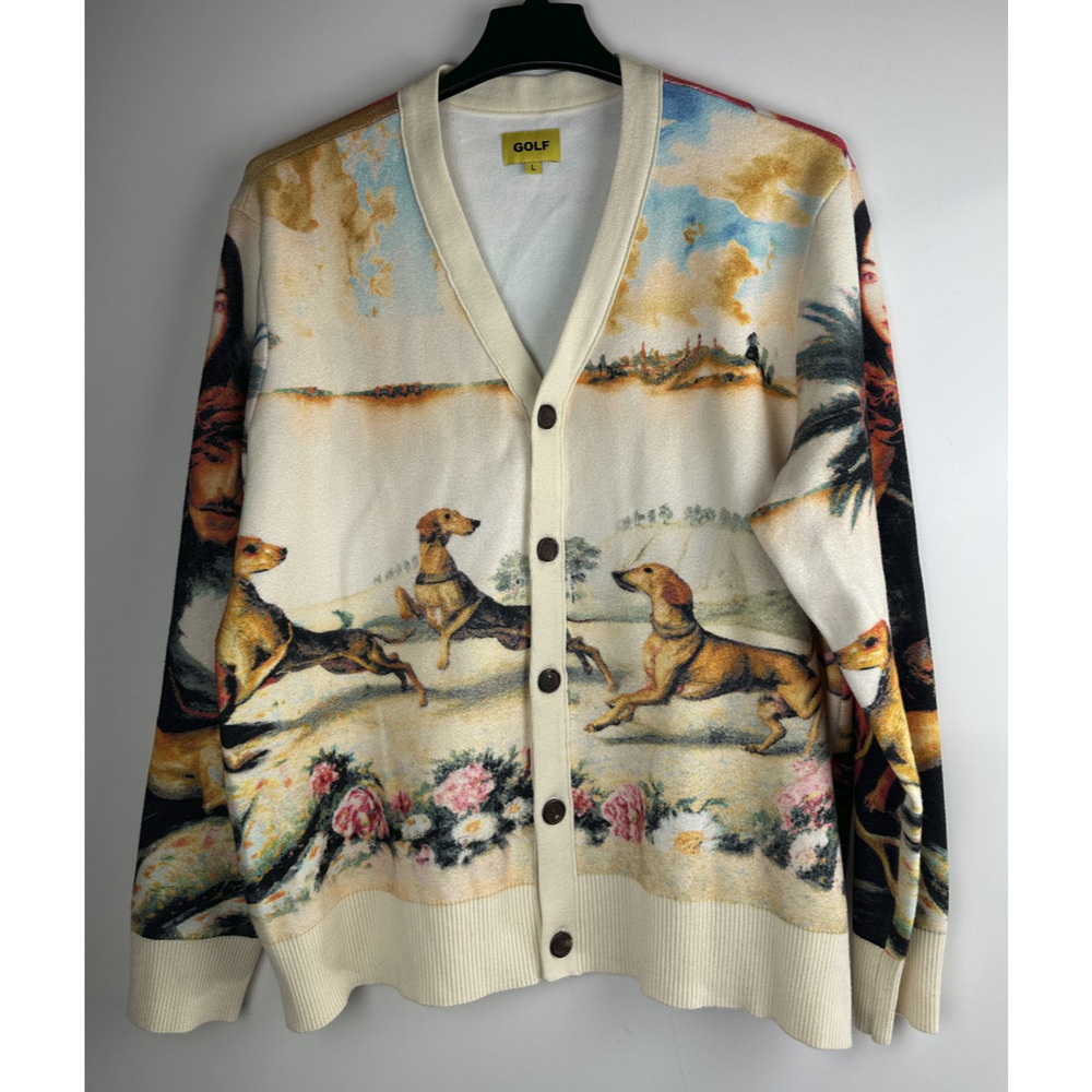 Golf Wang x Tyler the Creator Renaissance Cardigan Sweater Size Large RARE HTF - Picture 2 of 12